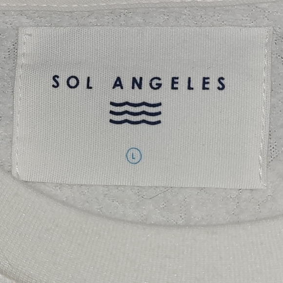 Sol Angeles white crewneck long sleeve sweatshirt with heart graphic - Picture 5 of 7